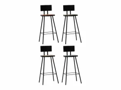 vidaxl Mesa Alta|Set de muebles de bar 5 pzas madera maciza reciclada