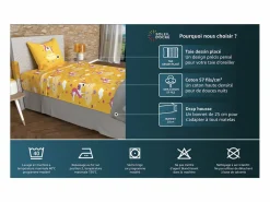 Set de sábanas 180x290 cm SIRENES , 100% algodón 57 hilos/cm2^Soleil d'ocre Online