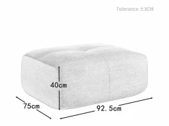 Set de Sofá Modular de Pana Acanalada: Pouf - 92.5x75x44cm -^DripeX New