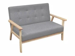 Clicnbuy Conjunto Sofás|Set de sofás de 2 piezas de tela claro