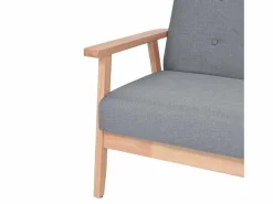 Clicnbuy Conjunto Sofás|Set de sofás de 2 piezas de tela claro