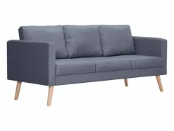 vidaxl Conjunto Sofás|Set de sofás de 2 y 3 plazas de tela oscuro