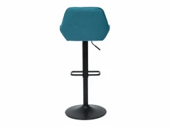 Miliboo Muebles De Bar|Taburete Alto|Set de 2 taburetes de cocina ajustables de diseño de tejido petróleo RONNIE