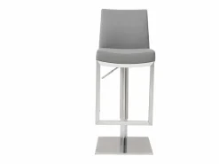 Miliboo Muebles De Bar|Taburete Alto|Set de 2 taburetes de cocina regulables es con acero cromado KYLE