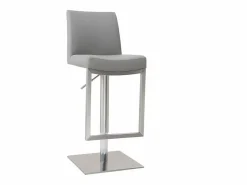 Miliboo Muebles De Bar|Taburete Alto|Set de 2 taburetes de cocina regulables es con acero cromado KYLE