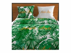 Soleil d'ocre Ropa De Cama|Juego De Sábanas|Set funda nórdica de algodón 57 hilos/cm2 260x240 cm NOUMEA y Blanco