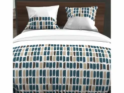 Soleil d'ocre Set funda nórdica de algodón 57 hilos 260x240 cm FABIO Azul Clearance