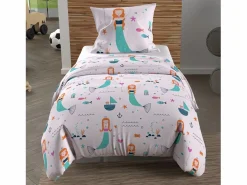 Soleil d'ocre Ropa De Cama|Juego De Sábanas|Set funda nórdica 120x150 cm SIRENES , 100% algodón 57 hilos/cm2