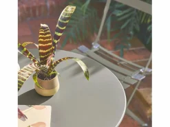 Sweeek Comedores De Jardín|Set mesa de jardín bistró plegable de acero con 2 sillas, ø60cm verde