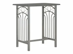 Set mesa y sillas altas de cocina 3 pzas madera acero antracita^vidaxl Online