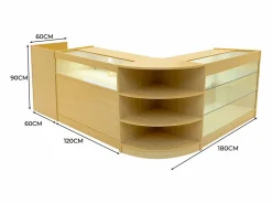 Monstershop Set Mostradores Comerciales con Luz LED 