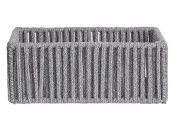 Les Tendances Set van 3 ARESE opbergmanden – Grijs katoen en metaal Gris Hot