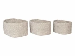 Les Tendances Accesorios De Almacenaje|Cesta|Set van 3 CADIMA opbergmanden – katoen