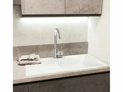 Sierra Fregadero de 1 cubeta grande con escurridor de resina^Essebagno Best