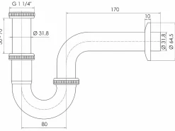 Tycner Cañería|Sifón Lavabo Cromod Universal