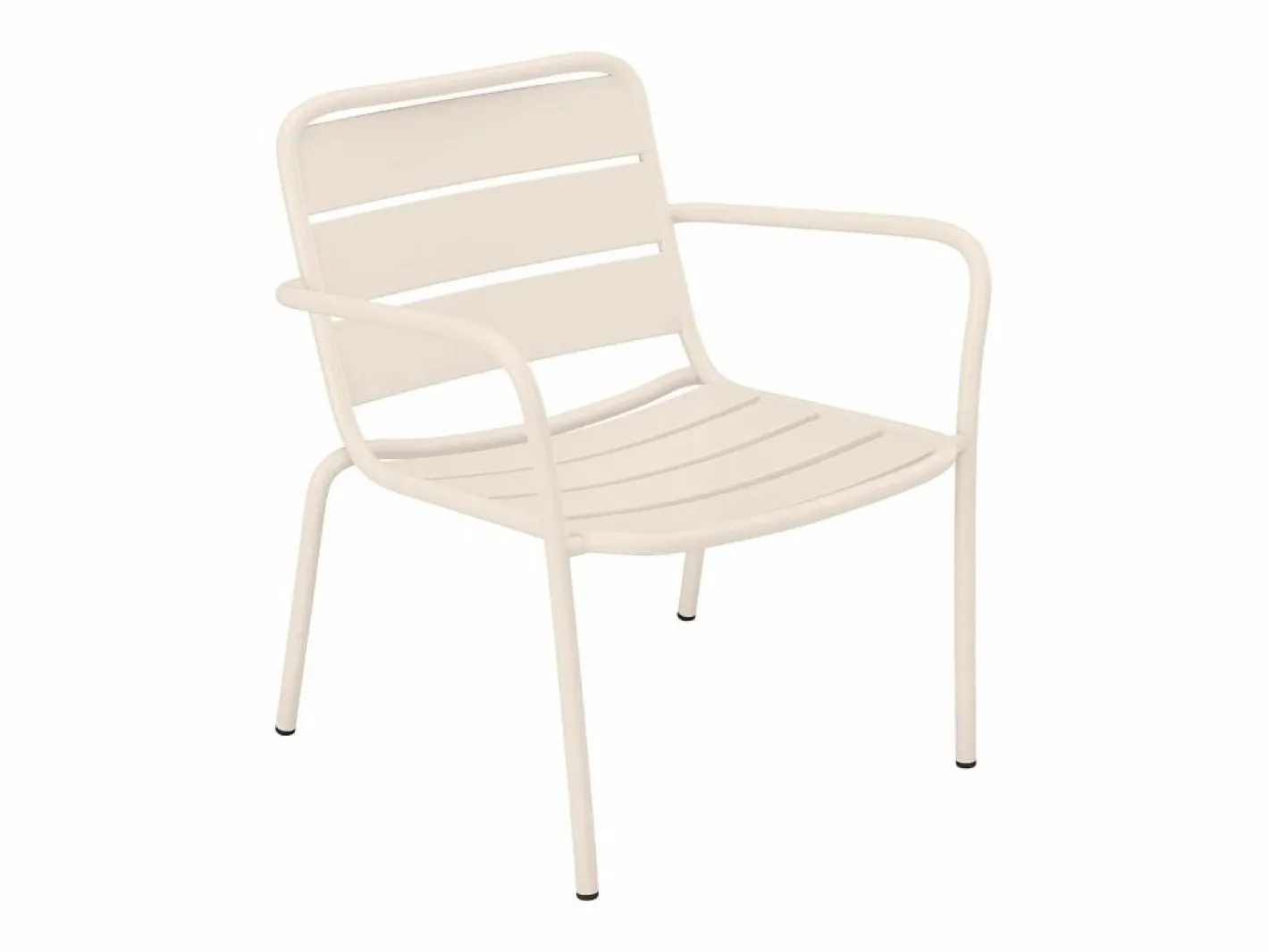 Silla baja apilable de jardín + reposapiés - metal - - MIRMANDE de^MYLIA Online