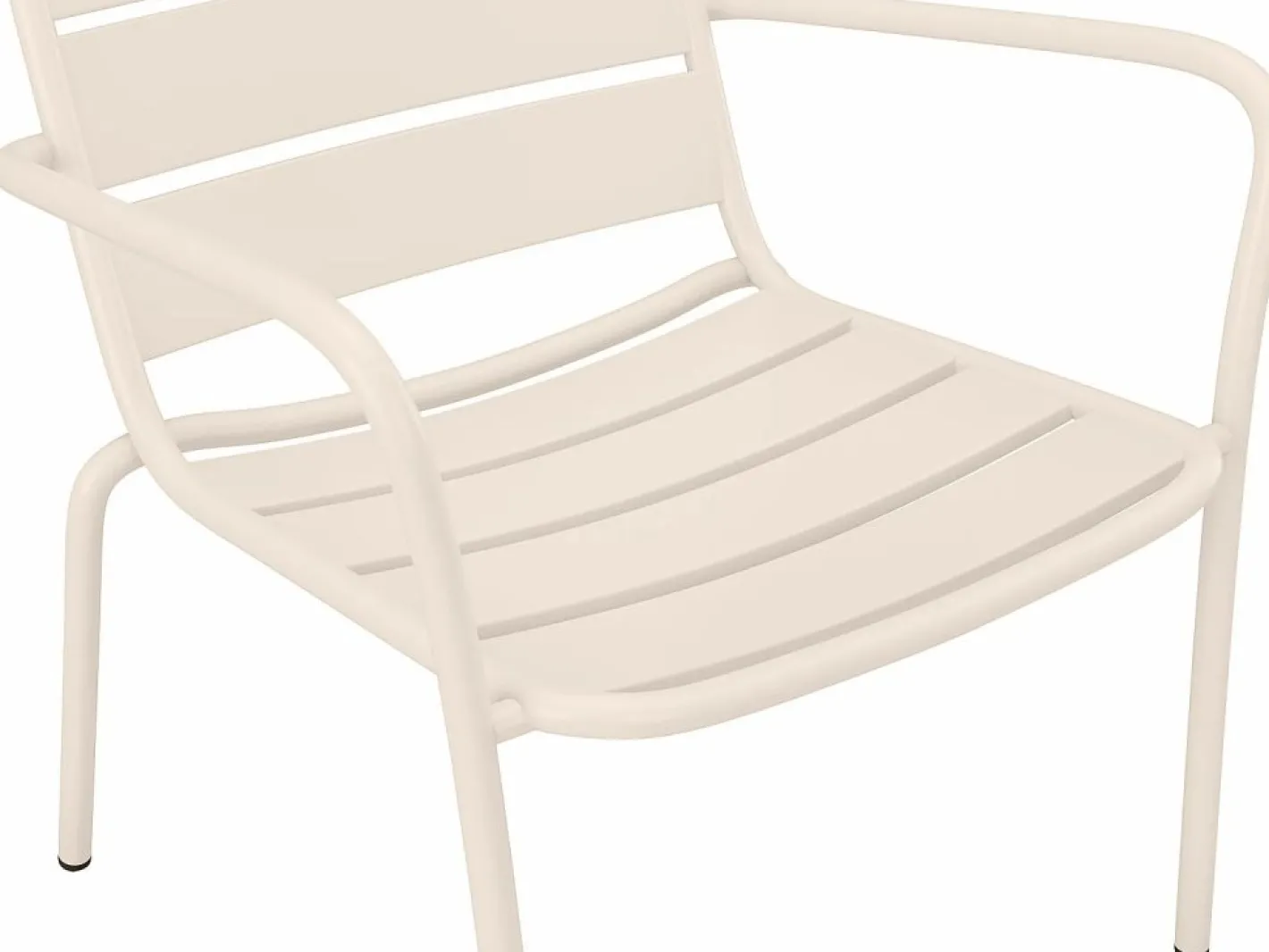 Silla baja apilable de jardín + reposapiés - metal - - MIRMANDE de^MYLIA Online