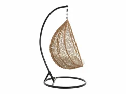 Silla colgante de mimbre sintético - Natural claro - CAMPLI de^MYLIA Outlet