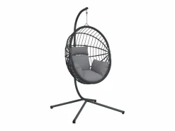 Silla colgante huevo con soporte ratán y acero ES136832^ New