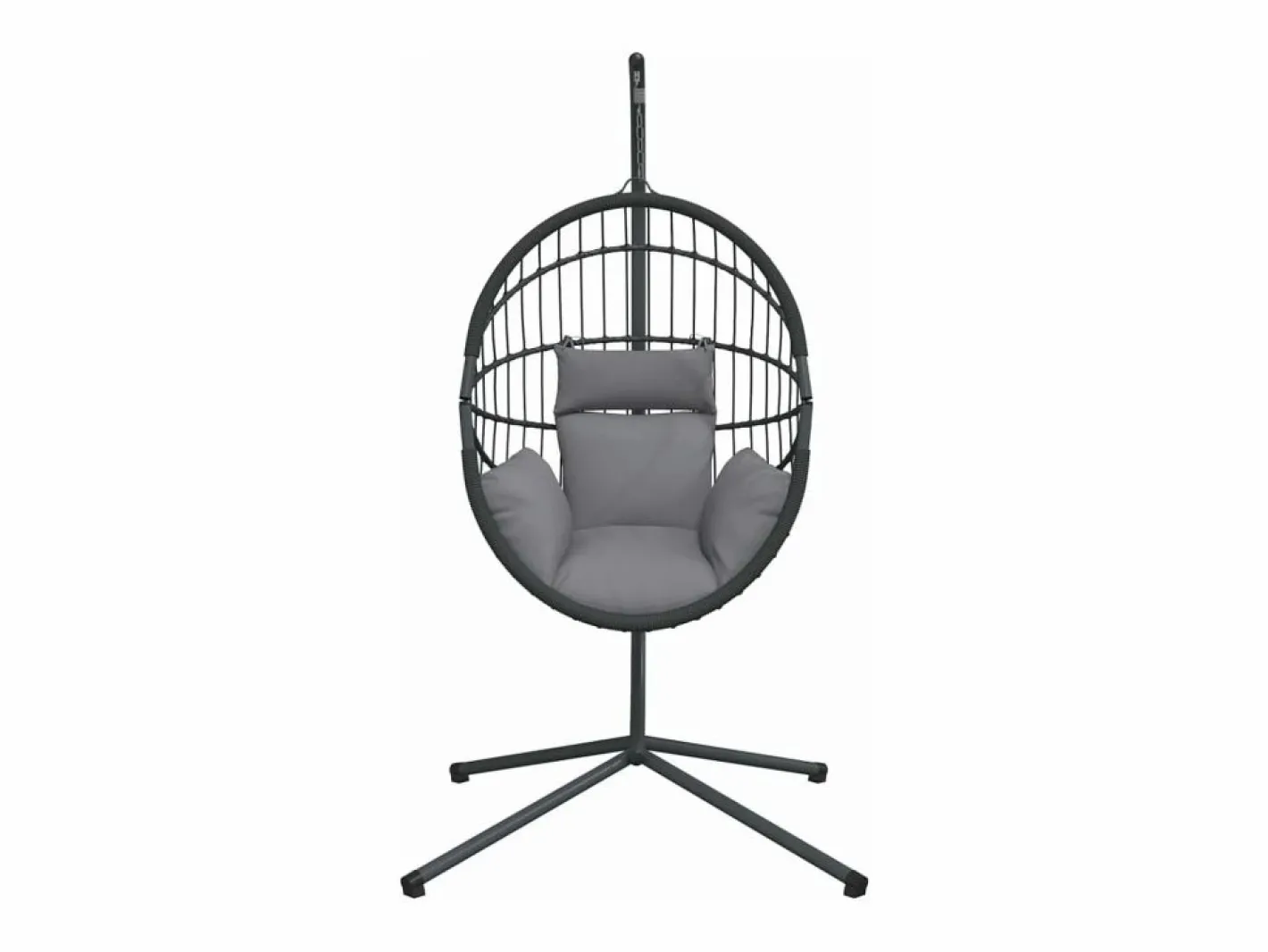 Silla colgante huevo con soporte ratán y acero ES136832^ New