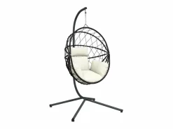 Silla colgante huevo con soporte ratán y acero ES451110^ Online
