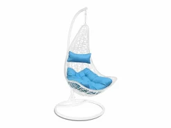 Silla Colgante Mecedora Once. Muebles de Jardin o Terraza , Cojin Negro^Saldosystocks Discount