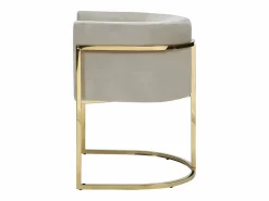 Vente-unique Sillas Y Lotes De Sillas|Silla con brazos - Terciopelo y metal - y dorado - PERIA