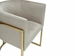 Vente-unique Sillas Y Lotes De Sillas|Silla con brazos - Terciopelo y metal - y dorado - PERIA