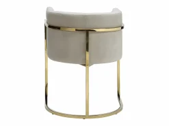Vente-unique Sillas Y Lotes De Sillas|Silla con brazos - Terciopelo y metal - y dorado - PERIA