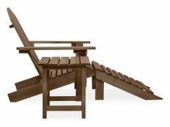 Silla con otomana y mesa jardín Adirondack abeto macizo marrón^Clicnbuy Clearance