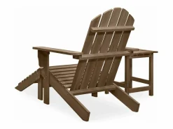 Silla con otomana y mesa jardín Adirondack abeto macizo marrón^Clicnbuy Clearance