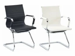 Silla confidente París acabado , Fondo : 60 cm, Ancho: 49 cm, Alto: 89 cm Blanco New