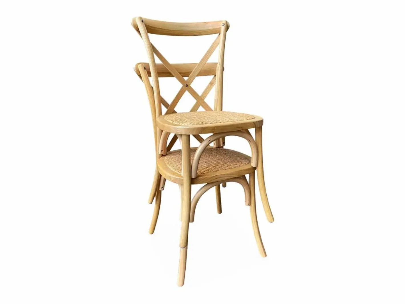 Sweeek Sillas Y Lotes De Sillas|Silla de bistró vintage de madera, set de 4 natural