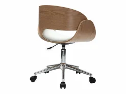 Miliboo Silla De Oficina|Silla de escritorio y madera clara con ruedas BENT