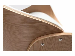 Miliboo Silla De Oficina|Silla de escritorio y madera clara con ruedas BENT