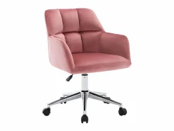 Vente-unique Silla De Escritorio|Silla de escritorio de terciopelo altura regulable PEGA