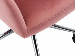 Vente-unique Silla De Escritorio|Silla de escritorio de terciopelo altura regulable PEGA