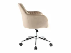 Silla de escritorio de terciopelo Altura ajustable ELEANA^Vente-unique Clearance