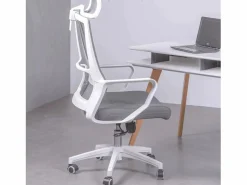 Nest Dream Silla De Escritorio|Silla de escritorio ergonómica en malla transpirable y reposacabezas ajustable - Mesh - Gris Oscuro