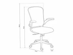ADEC Silla de escritorio Lexi giratoria altura regulable /blanco Gris Hot