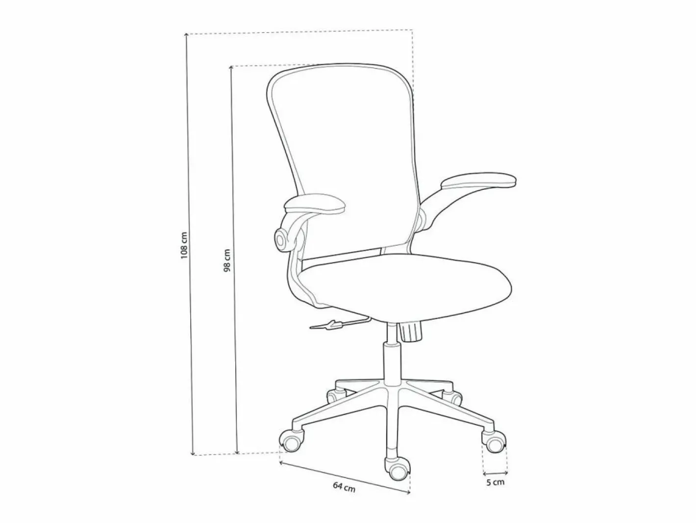 ADEC Silla de escritorio Lexi giratoria altura regulable /blanco Gris Hot