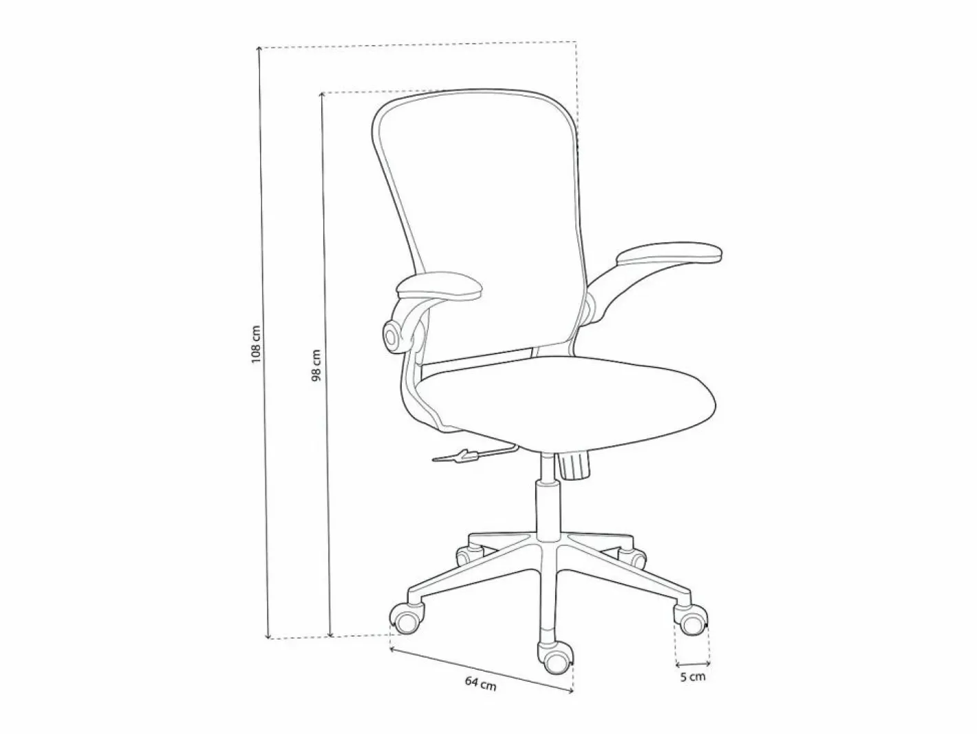 ADEC Silla de escritorio Lexi giratoria altura regulable /blanco Gris Hot