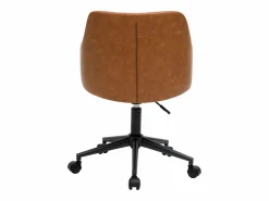 Miliboo Silla De Oficina|Silla de escritorio moderno en tejido marrón HEMMY