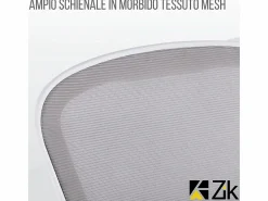 Silla De Oficina|Silla de escritorio reclinable giratoria ergonómica de oficina con reposabrazos, ajustable en tela, - ZIK