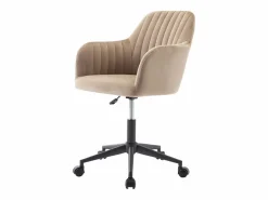 Silla de escritorio terciopelo y negro altura ajustable - ELEANA^Vente-unique New
