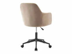 Silla de escritorio terciopelo y negro altura ajustable - ELEANA^Vente-unique New