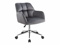 Vente-unique Silla De Escritorio|Silla de escritorio terciopelo altura regulable PEGA