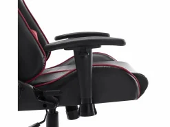 vidaxl Silla Gaming|Silla de gaming de cuero sintético negro y tinto