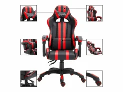 vidaxl Silla Gaming|Silla de gaming de cuero sintético