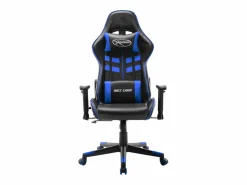 vidaxl Silla de gaming de cuero sintético negro y Azul Hot